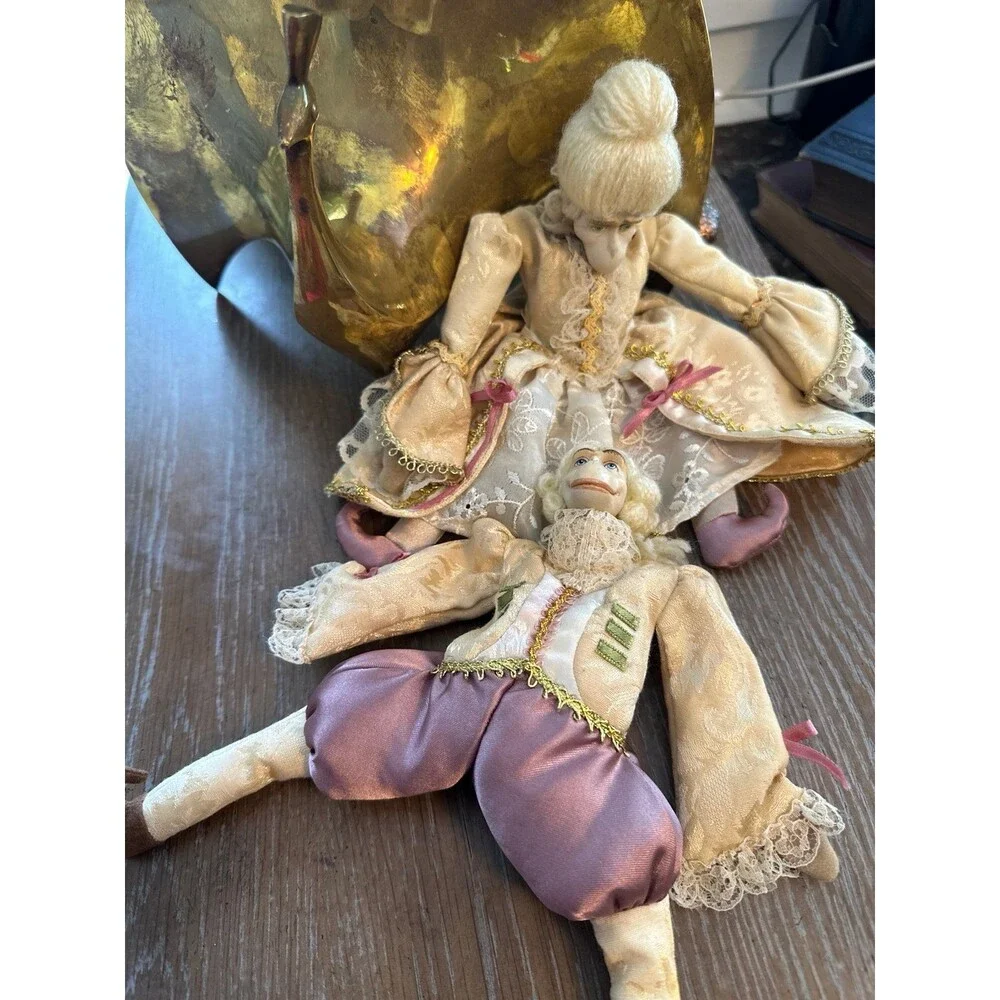 Wayne Kelsi Monkey Porcelain Face Victorian Man and Woman Doll
